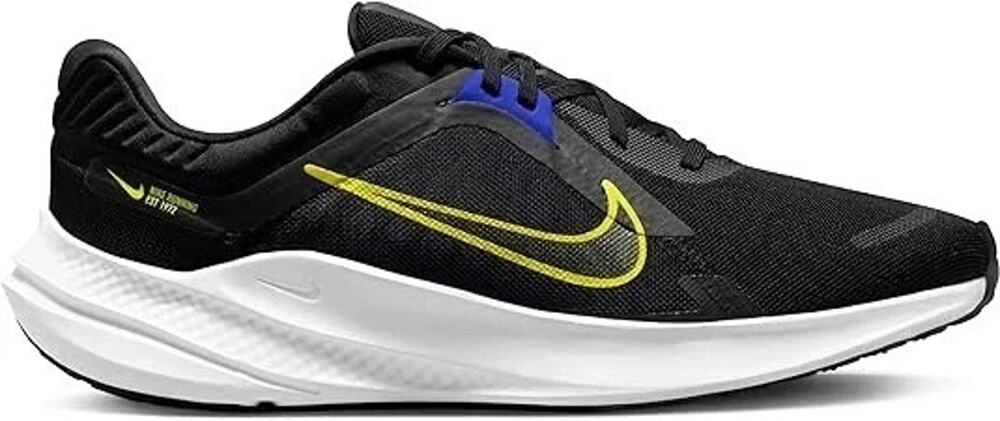 MENS SIZE 13 Nike Quest 5 Running Shoes Black High Voltage Racer Blue DD0204 008